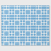 Chic Giftwrap: Welsh Tapestry Pattern, Bright Blue Cadeaupapier (Vlak)