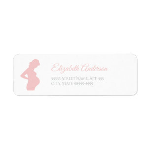 Chic Girl Baby shower Pregnant Woman Baby Bump Etiket