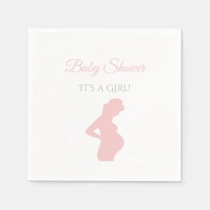 Chic Girl Baby shower Pregnant Woman Baby Bump Servet