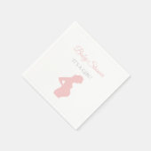 Chic Girl Baby shower Pregnant Woman Baby Bump Servet (Hoek)