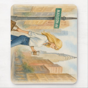 Chic Girl op Madison Avenue in New York Muismat