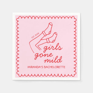 Chic Girls Gone Mild Handgeschreven Bachelorette Servet