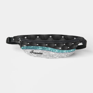 Chic girly faux parties scintillant argent noir tu