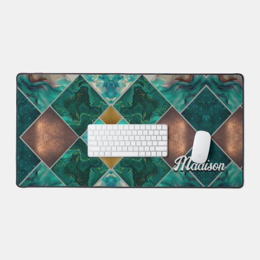 Chic girly faux Parties scintillant or turquoise g (Clavier et souris)