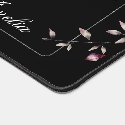 Chic Girly Floral avec nom (Coin)