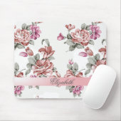  Chic Girly Flowers-Personalized Muismat (Met muis)