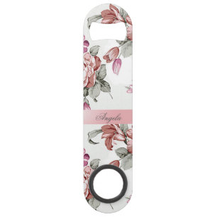 Chic Girly Flowers-Personalized Speed Flessenopener
