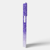Chic Girly Paars Ombre Sparkle Glitter Case-Mate iPhone Case (Achterkant / Rechts)