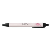 Chic Girly Pink Bow Zwarte Inkt Pen (Bodem)