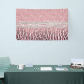 Chic Girly Pink Leopard animal print Glitter Afbee Spandoek (Beurs)
