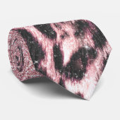 Chic Girly Pink Leopard animal print Glitter Afbee Stropdas (Opgerold)