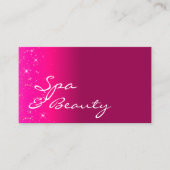Chic Girly Pink Sparking Glitter Stars met foto Visitekaartje (Voorkant)