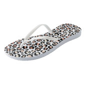 Chic Girly Roos Gold Leopard Print Teenslippers (Schuin)