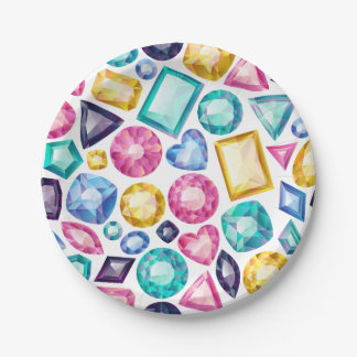 Chic Girly Shiny Diamond Gemstone Papieren Bordje