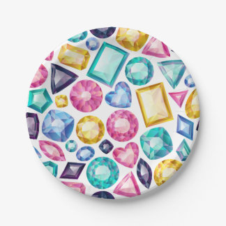 Chic Girly Shiny Diamond Gemstone Papieren Bordje