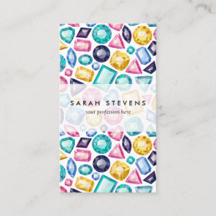 Chic Girly Shiny Diamond Gemstone Visitekaartje