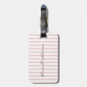 Chic Girly Waterverf Pineappel, Stripes Bagagelabel (Achterkant verticaal)