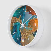 Chic glam agaat waterverf goud turquoise sinaasapp (Hoek)