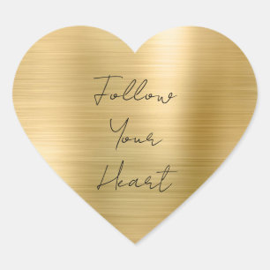 Chic Glam Gold Hart Sticker