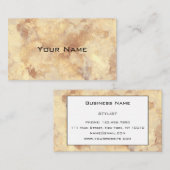 Chic Glam Luxury  goudmarmer Visitekaartje (Voorkant / Achterkant)