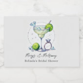 Chic Glam Margaritas en het Vrijgezellenfeest van Sparkling Wijnetiket (Enkel label)