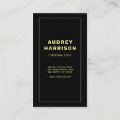 Chic Glam Pineappé Chef personnel Carte de visite (Dos)