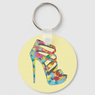 Chic Glam Rozen Aqua High Hiel Shoe Sleutelhanger