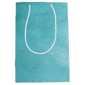 Chic Glam Turquoise Aqua Blue Medium Cadeauzakje (Voorkant)