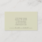 Chic glamour Carte de visite, ivoire et gris (Dos)