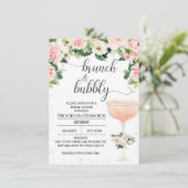 Chic Glass Brunch Invitation à la douche nuptiale (Debout devant)