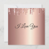 Chic Glitter Drift Foto Vriendin Birthday Kaart (Achterkant)