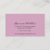 Chic Glitter Sparkle Visitekaartje (Achterkant)