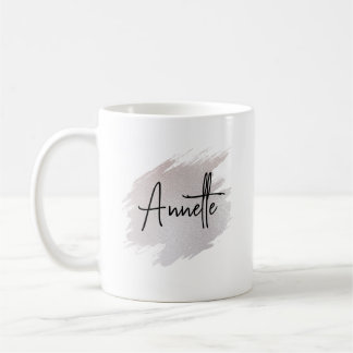 Chic glittery brushstroke personalized koffiemok