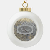 Chic Glittery Mandala Monogramme Ornement (Devant)