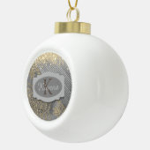 Chic Glittery Mandala Monogramme Ornement (Droite)