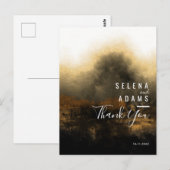 Chic Gold Abstract Typografie Weddenschap Hartelij Briefkaart (Voorkant / Achterkant)