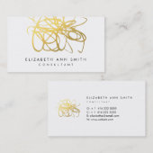 Chic Gold Abstract Visitekaartje Packs penseelstre (Voorkant / Achterkant)