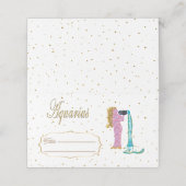 Chic Gold Aquarius Zodiac Verjaardag (Buitenkant ongevouwen)