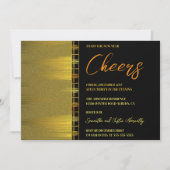 Chic Gold Art Déco Nouvel An Invitation (Devant)