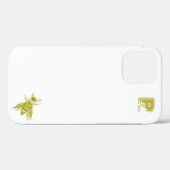 Chic Gold bee Monogram Hoesje-Verenigde iPhone Cas Case-Mate iPhone Case (Achterkant (horizontaal))