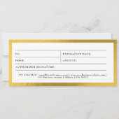 Chic Gold Black Zakelijke Cadeaubon Voucher (Achterkant)