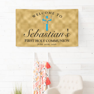 Chic Gold Blue Cross Dove First Community Welkom Spandoek
