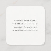 Chic Gold Borhed Modern Color Block Vierkante Visitekaartje (Achterkant)