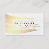Chic Gold Brush Stroke Visitekaartje (Voorkant)