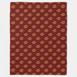 Chic Gold Burgundy Red Leaf Boho Throw Blanket Fleece Deken