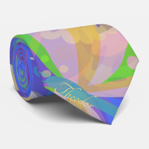 Chic Gold Butterfly kleurrijke achtergrond Stropdas