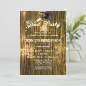 Chic Gold Calligraphy Afstudeerfeest 2025 Kaart (Staand voorkant)