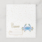 Chic Gold Cancer Zodiac Verjaardag (Buitenkant ongevouwen)