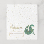 Chic Gold Capricorn Zodiac Verjaardag (Buitenkant ongevouwen)