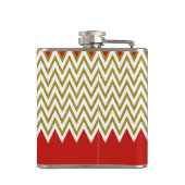 Chic Gold Chevron - Aangepaste kolf Heupfles (Achterkant)